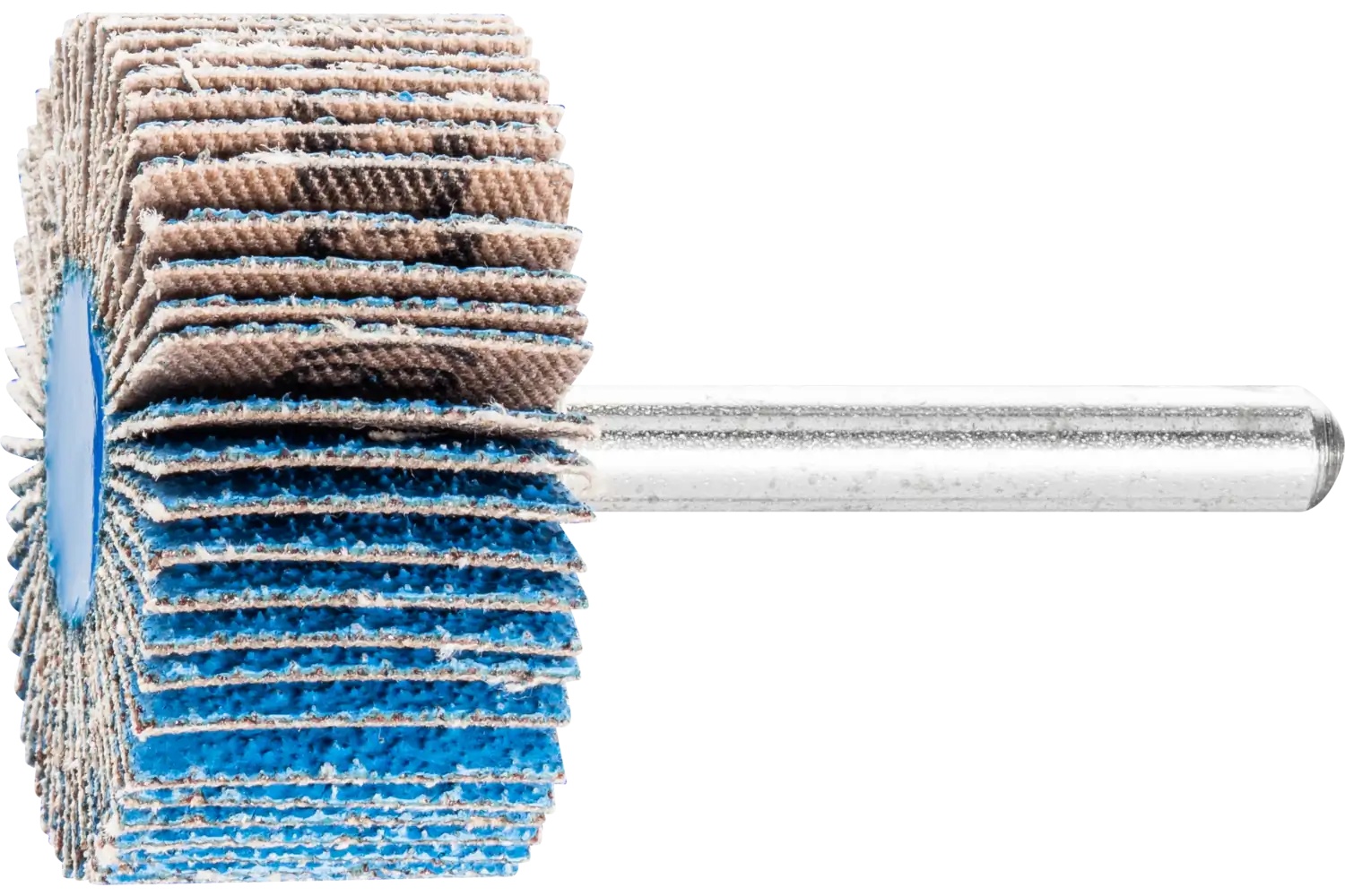 Picture of Pferd Mounted Flap Wheel, 1-1/2" X 1, 60 Grit, 1/4" Shank, Zirconia Z-Cool